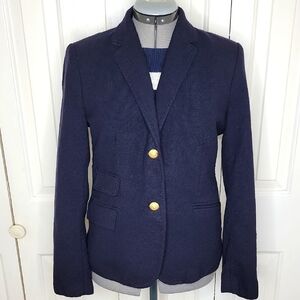 J.Crew Wool Blazer Size SP Navy Blue Two Button